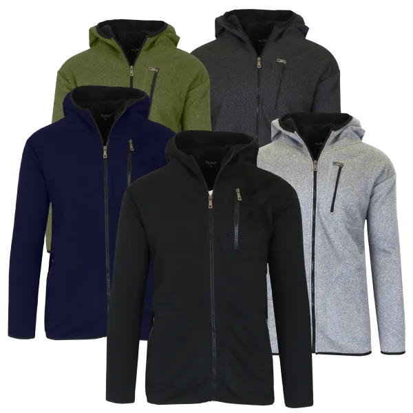 2-Pack: Men's or Women's Sherpa Lined Heavyweight Fleece Hoodies