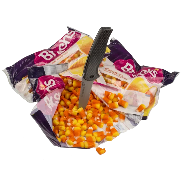 A Few Pounds Of Melted Candy Corn And A Knife