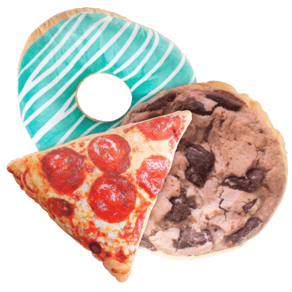 3-Pack: Junk Food Crinkle Dog Toys