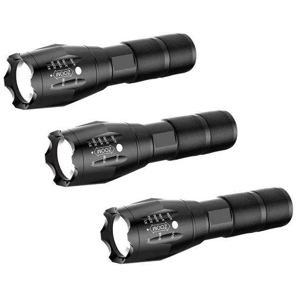 3-Pack: Tactical LED Flashlights