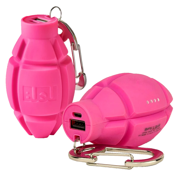 2-Pack: BUQU Nade 3350mAh Grenade Power Banks with Carabiner