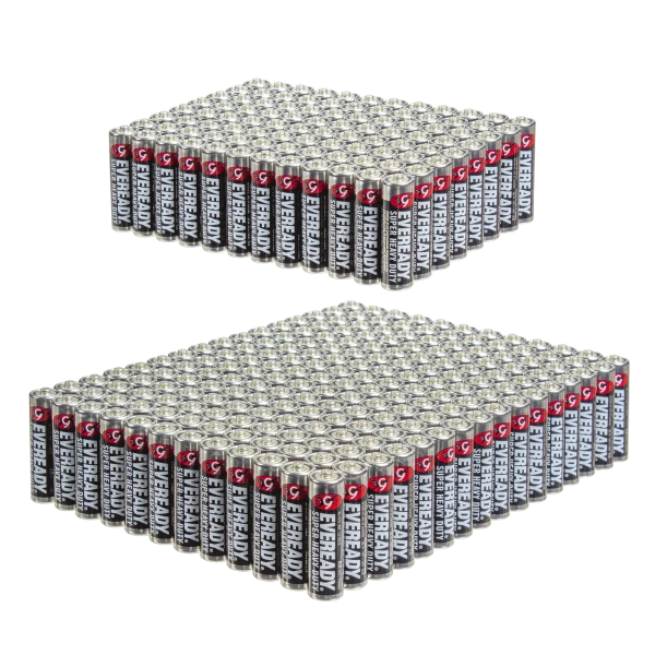 96 or 192-Pack: Eveready AA Super Heavy Duty Batteries