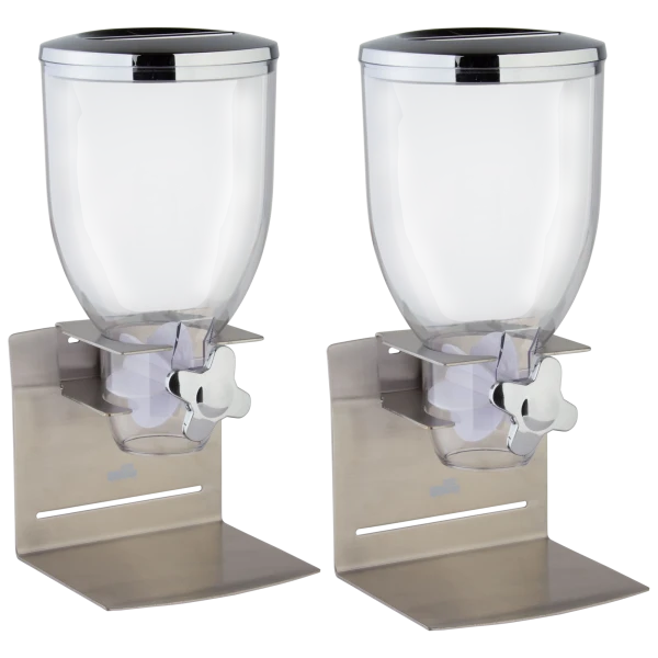 2-Pack: Honey-Can-Do Pro Model 17.5oz Stainless Steel Dry Food Dispensers