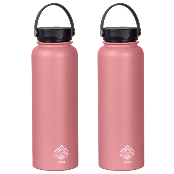 2-Pack: TRU FLASK 40oz Insulated Bottles