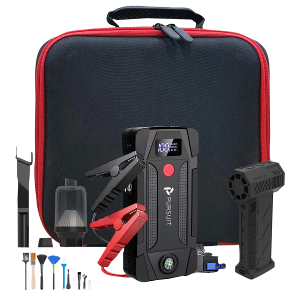 Pursuit Jump Starter Kit with Handheld Rechargeable Fan/Vacuum