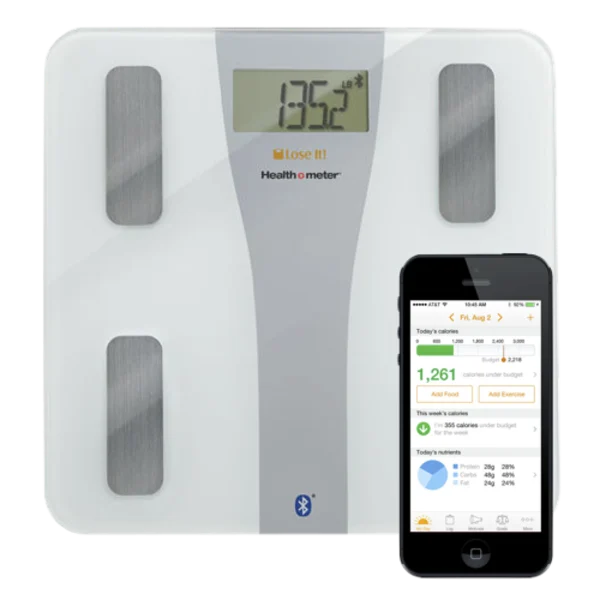 Health O Meter Lose It! Bluetooth Glass Body Fat Scale