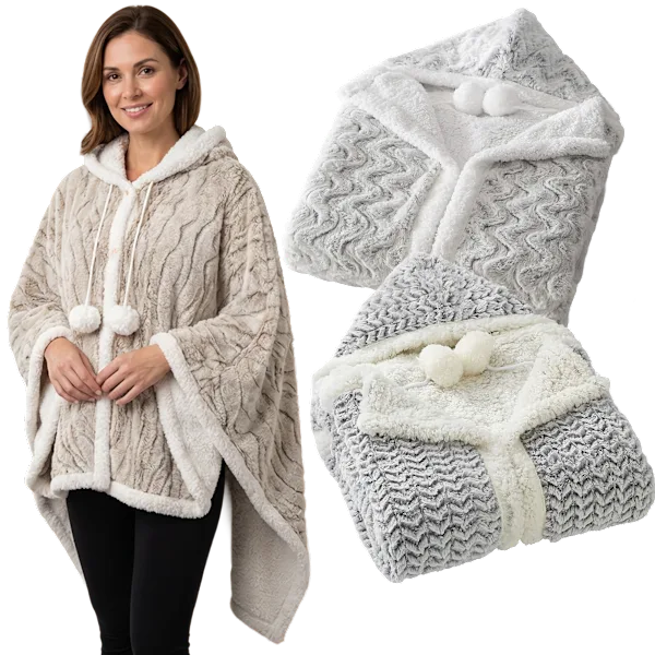 2-Pack: Chic Home Snuggle Hoodie Wearable Blanket