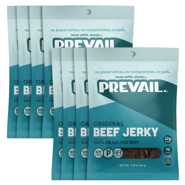 8-Pack: Prevail 100% Grass-Fed Original Beef Jerky (2.25 oz)