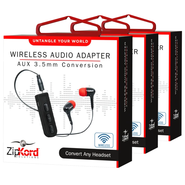 3-Pack: ZipKord 3.5mm Bluetooth Audio Adapter