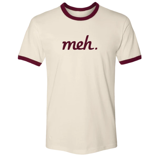 Meh Logo Ringer Tee