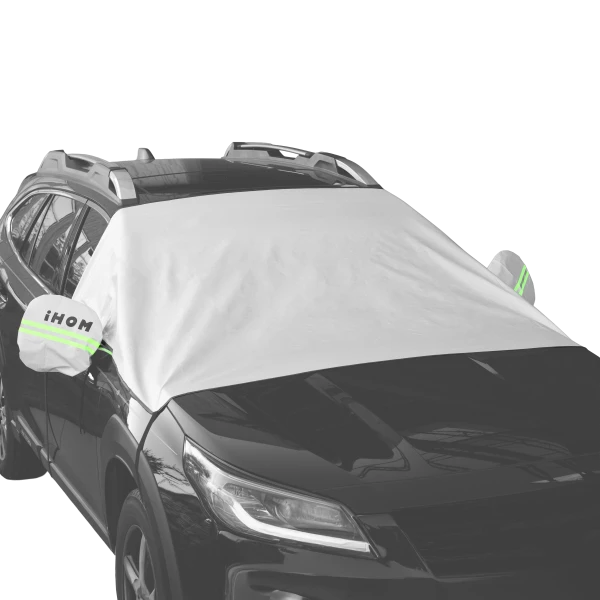 iHOM Automotive Windshield Cover with Removable Side Mirror Covers