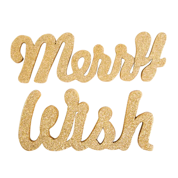 8 Oak Lane 13-inch Glitter Mantel Talker "Merry" or "Wish"