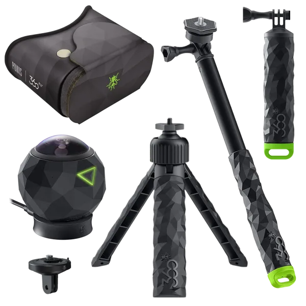 360Fly 360-Degree HD Action Camera (refurbished) with 5-Piece Accessory Bundle