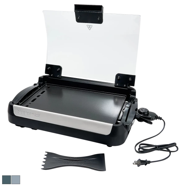 Blue Jean Chef 1800W Indoor Reversible Grill & Griddle with Lid
