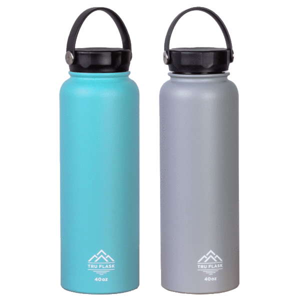 2-Pack: TRU FLASK 40oz Insulated Bottles