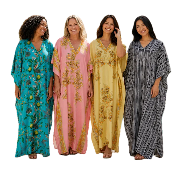 Pick Your 2-Pack: Winlar Printed Maxi Caftan