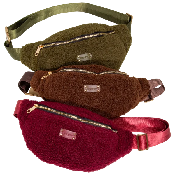 BEARPAW Faux Shearling Belt Bag