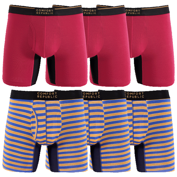6-Pack: Comfort Republic Bamboo Viscose Boxer Briefs
