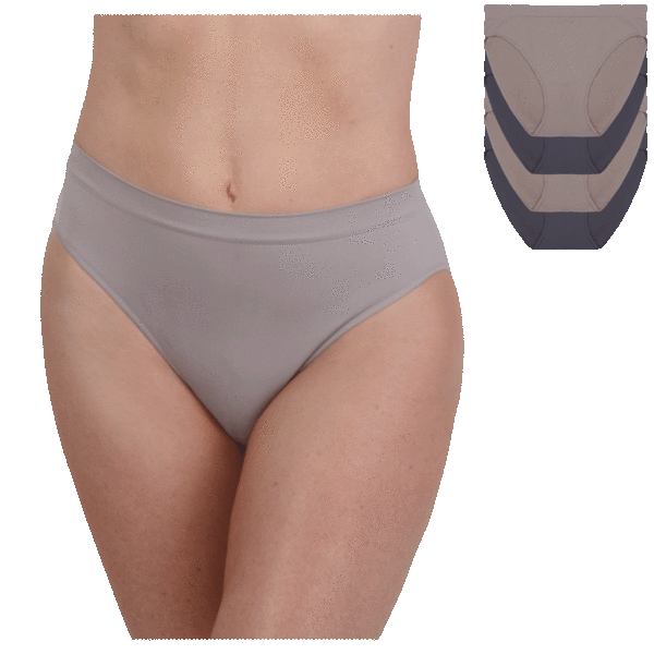 4-Pack: Bali Seamless Hi-Cut Briefs (XL ONLY)