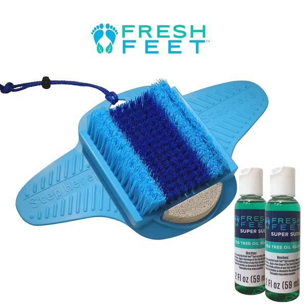 Fresh Feet Foot Scrubber Deluxe with Pumice Stone