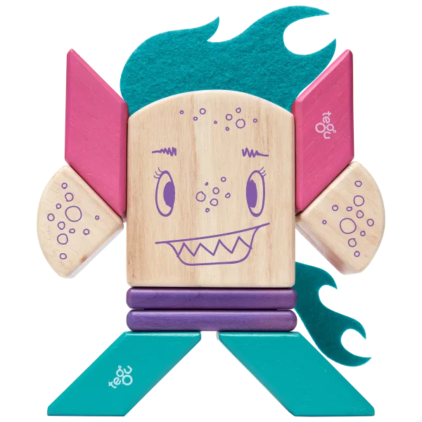 Tegu Sticky Monsters Collection 10-Piece Finklebear Magnetic Block Set