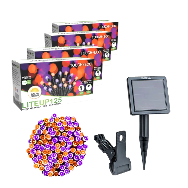 4-Pack: Halloween Solar-Powered String Lights