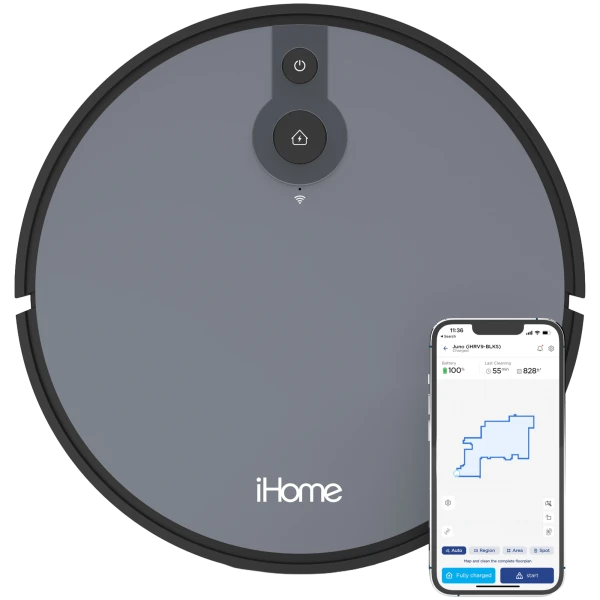 iHome Juno AutoVac Smart Robotic Vacuum with Mapping Technology