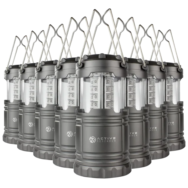 8-Pack AR Portable and Collapsible Water Resistant LED Lanterns / Flashlights
