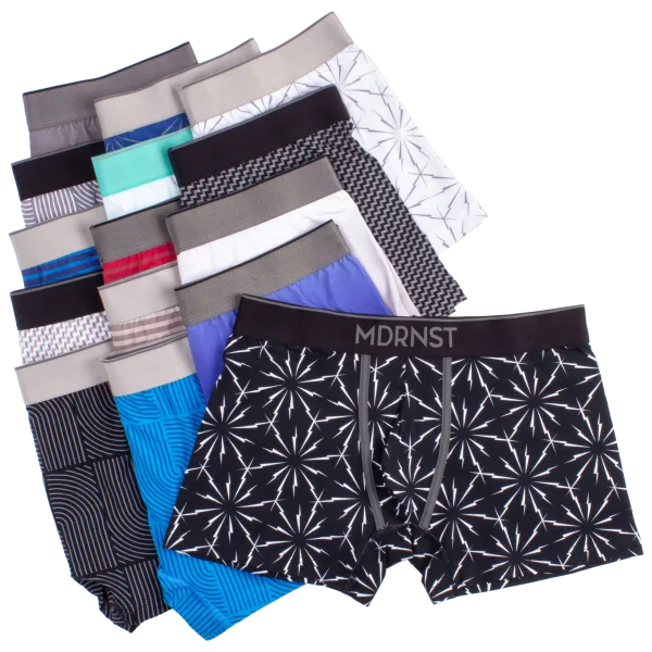 15-Pack: MDRNST Cotton Modal Boxer Briefs