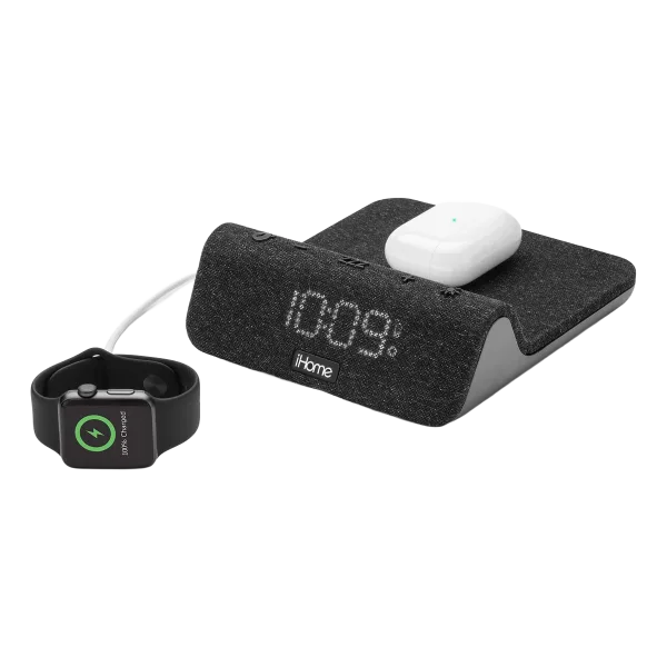 iHome PowerValet Pro 3-in-1 Wireless Charger with USB-A and USB-C Ports