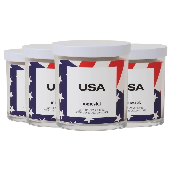 4-Pack: Homesick USA Soy Wax Candle