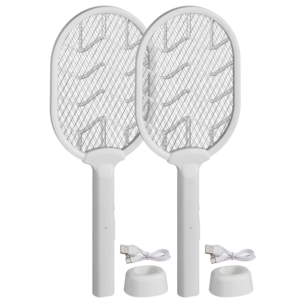 2-Pack: Rechargeable 3000V Electric Fly Swatters