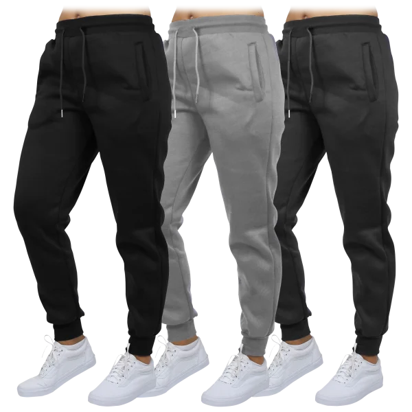 3-Pack: Men's and Women's French Terry Jogger Lounge Pants