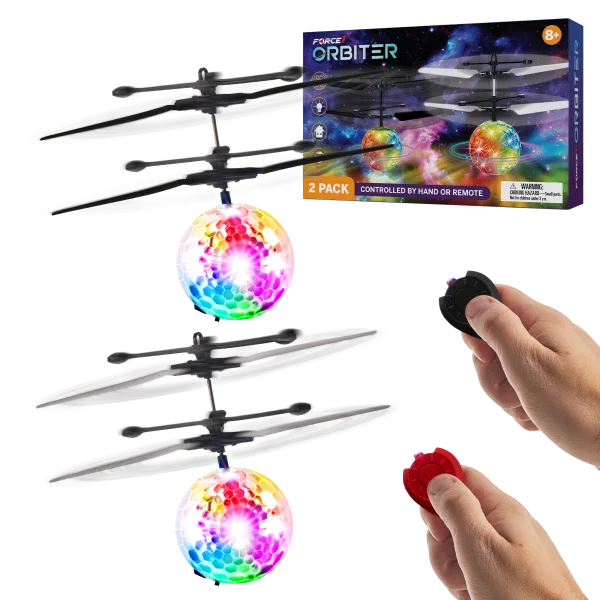 2-Pack: Force1 Orbiter Flying Orb Ball Hand Operated Drones