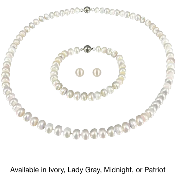 Pacific Pearls Necklace, Bracelet, and Earring Set