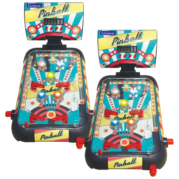 2-Pack: Lexibook Authentic Tabletop Pinball Machines With LED Screen