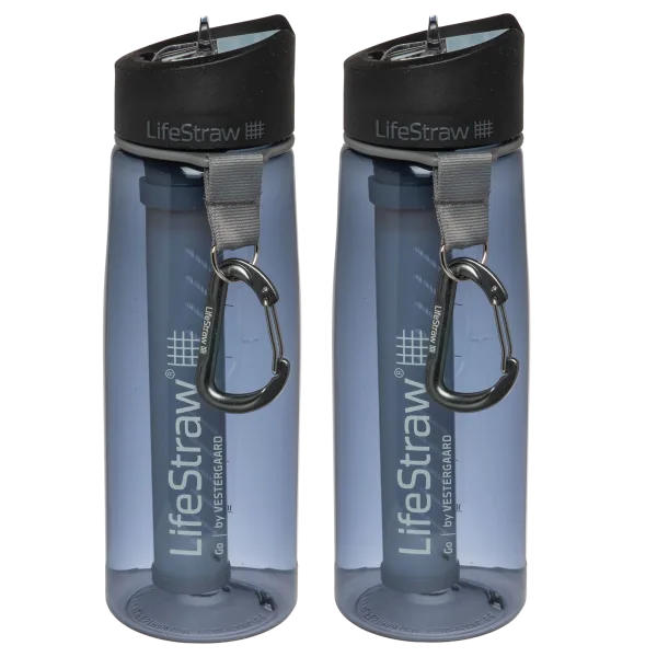2-Pack: LifeStraw Go 22oz Tritan Water Filter Bottle