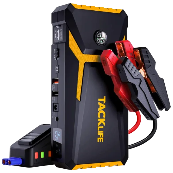 Tacklife 800A 18,000mAh Jump Starter, Phone Charger & Flashlight
