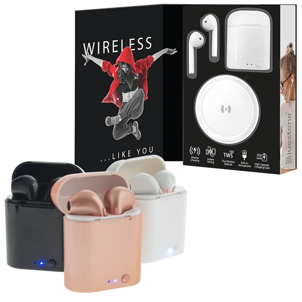 Bluestone True Wireless Echo Earbuds with Wireless Charging Pad