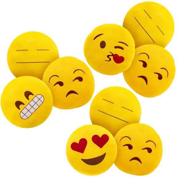 3-Pack: 13" Emoji Pillows