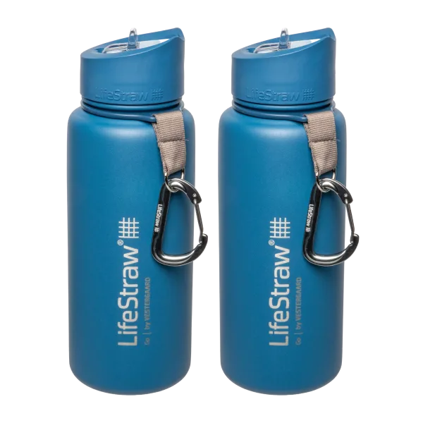 2-Pack: LifeStraw Go 24oz Stainless Steel Insulated Water Filter Bottle