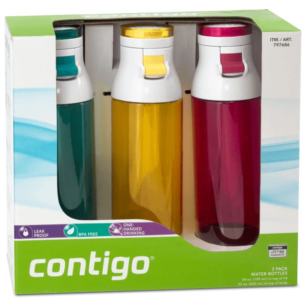 Contigo Jackson 24oz Hydration Bottle 3-Pack