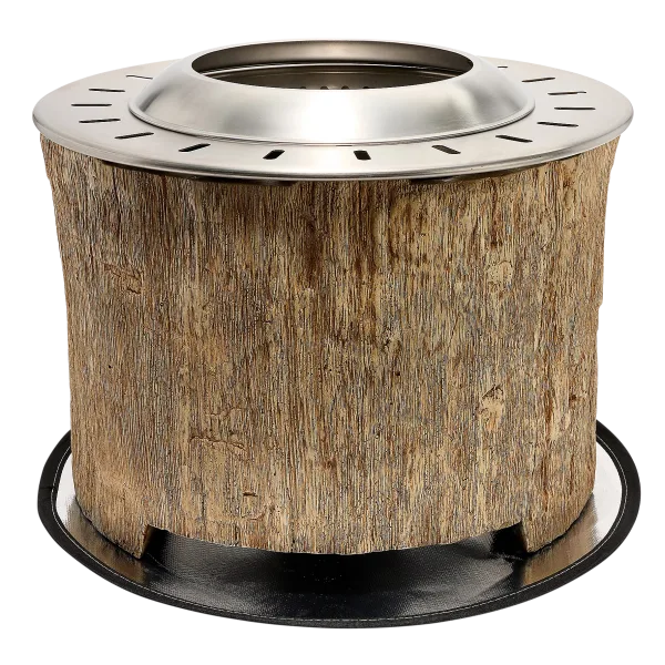 EcoTop Smokeless Fire Pit with Weather Cover and Mat