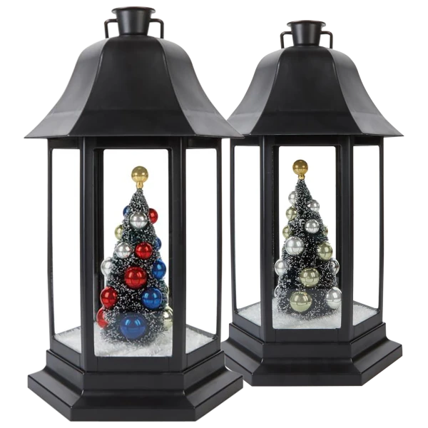 Winter Lane Holiday LED Projection Lantern