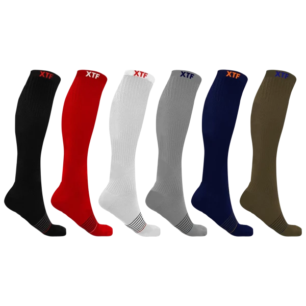 6-Pack: Extreme Fit Unisex Sports Knee-High Compression Socks