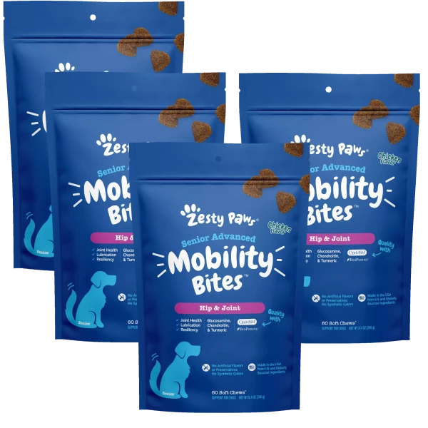 4-Pack: Zesty Paws Advanced Hip & Joint Mobility Bites