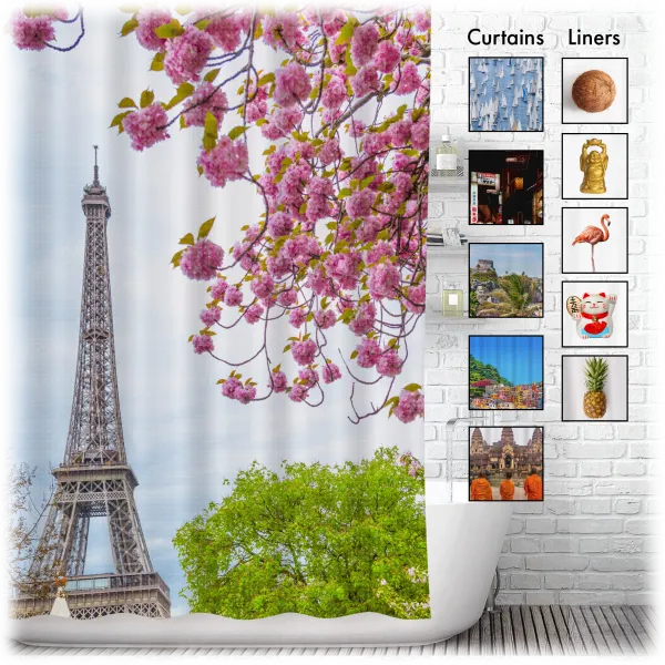 Pick-your-2-pack: Traveling Twins Shower Curtains & Liners