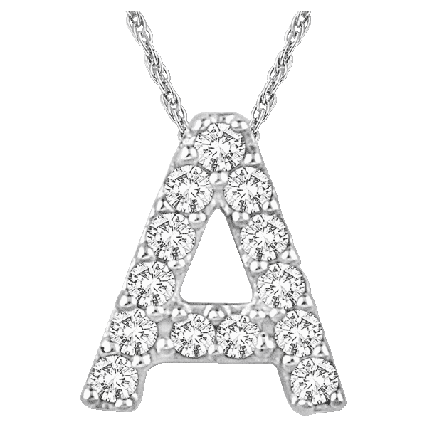 Pick-your-2-Pack: Tamborat Jewelry 10K White Gold Plated Initial Necklaces