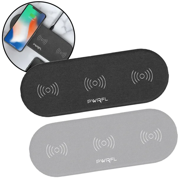 PWRFL Tapcharge 3X Qi Wireless Charging Station Multiple Devices