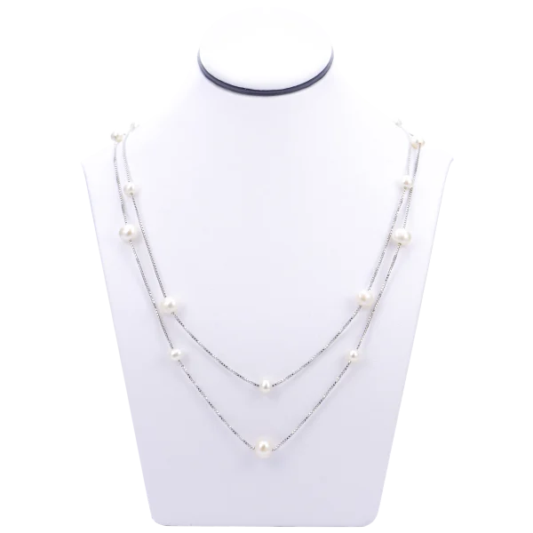Imperial Pearl 36" Station Necklace